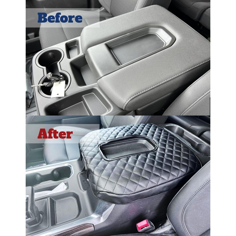 xinghe for 2014-2018 Silverado Sierra Jump Seat Console Leather Armrest