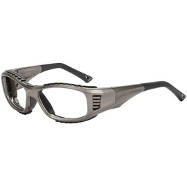 OnGuard OG 240FD Rxable Safety Eyewear Black Camo Gunmetal Burgundy 57mm 61mm - Gunmetal,61mm