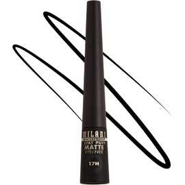 Stay Put Matte Liquid Eyeliner - Waterproof Liquid Eyeliner Pen, Long Lasting & Smudgeproof Makeup Pen Black