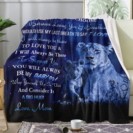 Hcoviv Son Gifts Blanket 60"X 50" - to My Son - Son Gifts from Mom - Funny Gifts for Son Blanket - Best Birthday Gift Ideas for Son - Gifts for Grown Son - Son Gift from Mother Blankets for Christmas
