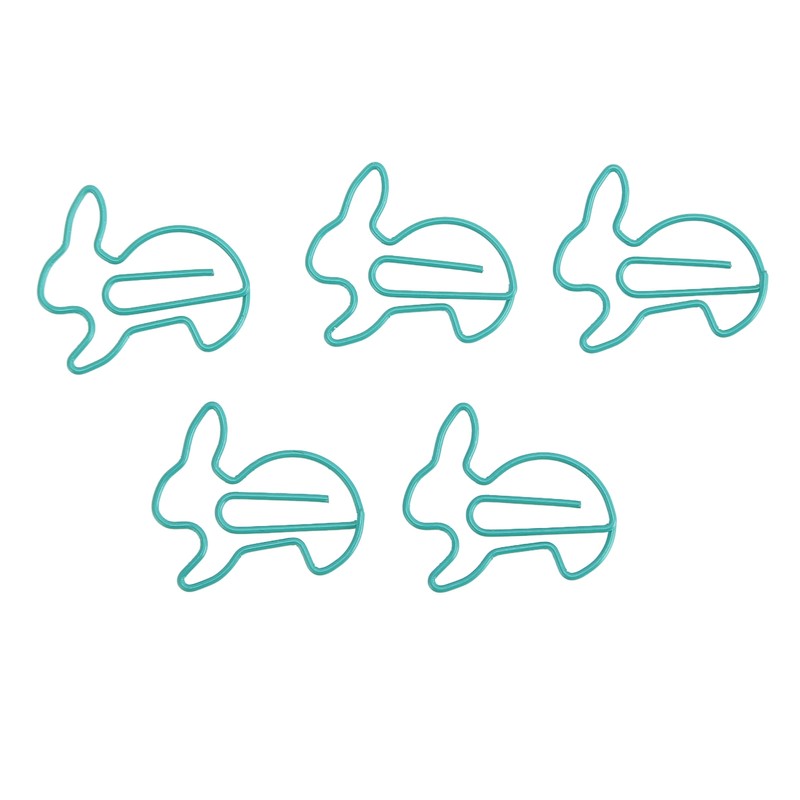 100pcs Paper Clips Prevent Slip Cute Rabbit Shaped Decorative Bookmark