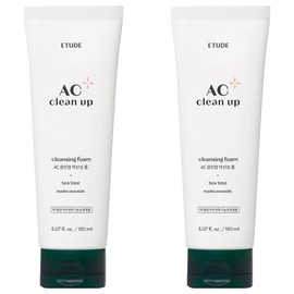 Etude AC Clean-up Mildly Acidic Foam, 150ml, 2 pieces / 에뛰드 AC 클린업 약산성 폼, 150ml, 2개