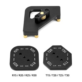 QWORK® Router Template Set Woodworking Radius Jig Router Template Aluminum R15/20/25/30+T15/20/25/30