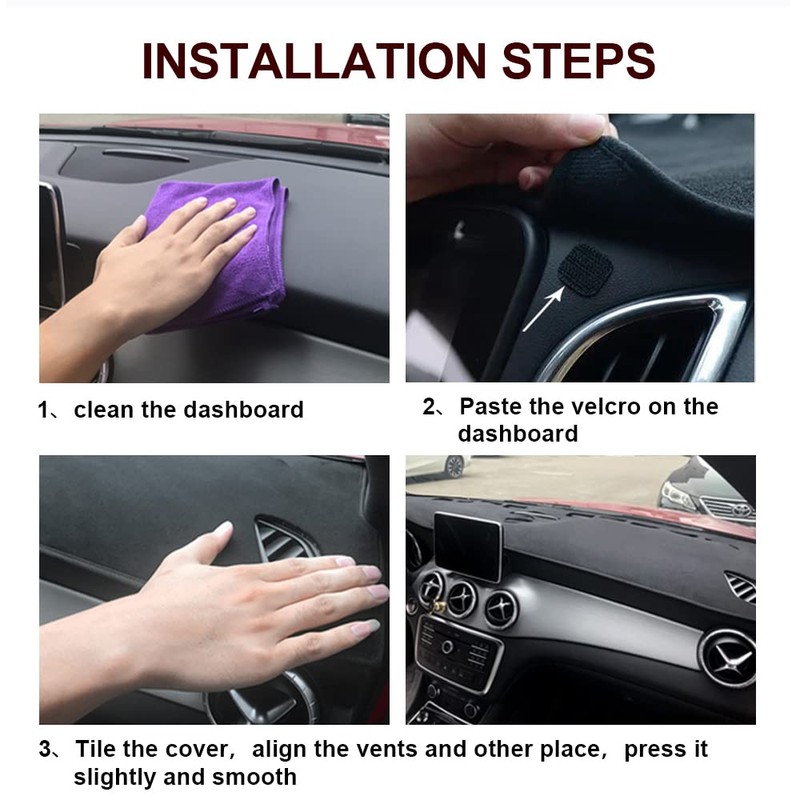 HanLanKa Dashboard Cover Dash Cover Mat Pad Compatible with Dodge