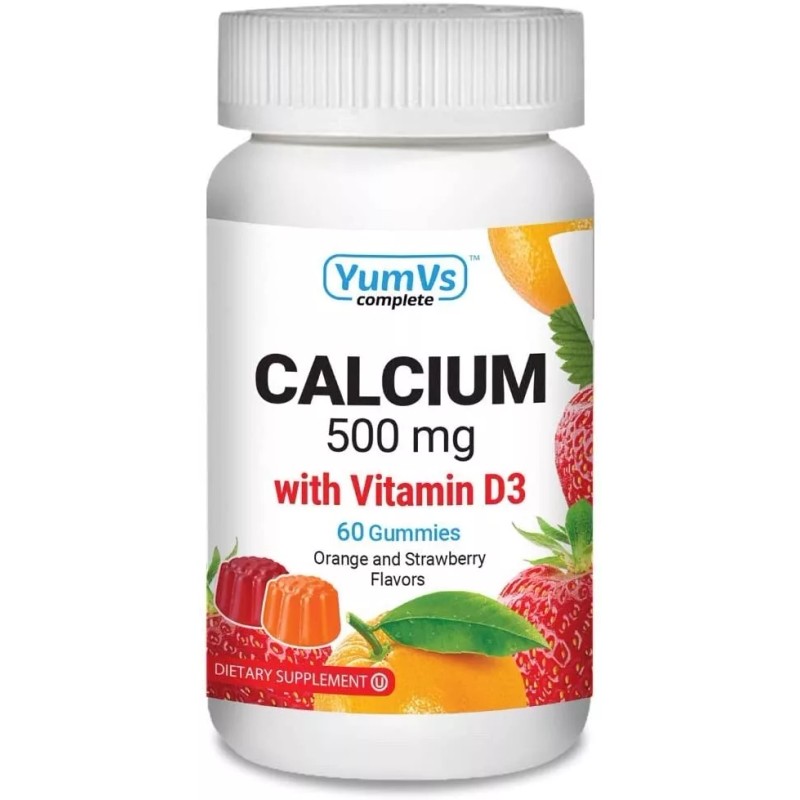 Yumv's Yum V's Calcium with Vitamin D3 Gummies, Calcium 500