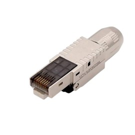 SATMAXIMUM Cat8 Shielded Tool-Free RJ45 Connector, Field Termination Plug, 22-26AWG, PoE+ Compatible, T568A/T568B Wiring, Supports 40G Ethernet (2)