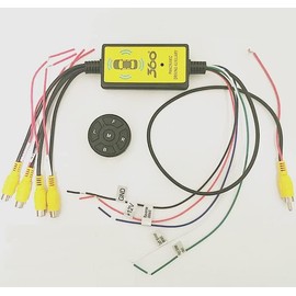 weevoo Intelligent Car Video Switcher Converter 4 Input 1 Output Switch Video System for Monitor with RCA Connector and Coaxial Cable