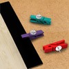 Belle Vous 70 Pack Wooden Multicolour Peg Clips with Push