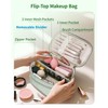 Makeup Bag with Brush Compartment Travel Cosmetic Organizer for Women