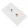 Dual RCA Connector Wall Plate RCA Insert with White Center