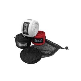 Everlast Core 120" Hand Wraps 3 Pack, Black/White/Red