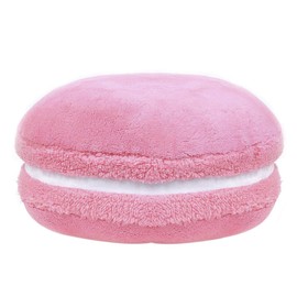 ChezMax Macaron Pillow Plush Back Bolster Cushion Microbead Throw Pillow Case Round Seat Cushion Home Decor Pillow for Sofa Bedroom Office Dormitory Car 14.5" Pink