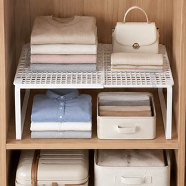 Adjustable Wardrobe Shelf for Clothes & Shoes – Expandable Metal Storage Rack for Closets, Cabinets & Home Organization