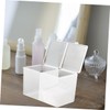 BUGUUYO 2pcs Cotton Swabs Holder with Lid Makeup Vanity Organizer