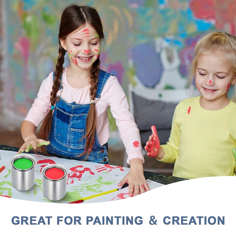 JZTKQTM 30 Pcs 1 Pint Empty Paint Cans with Lids,