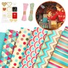 Wrapping Paper, 6 Sheets of Wrapping Paper Set, Christmas Coloured