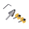 Router Bit 1/4in Shank Multi Grooved with 6Pcs Bearing 1/8in
