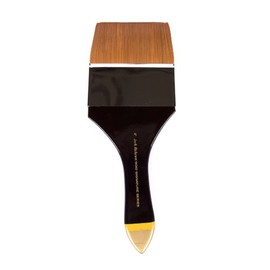 Jack Richeson 9000 Series Synthetic Short Handle Watercolor Flat Brush, 4-Inch