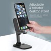 BASE12 Phone Stand for Desk, Foldable Adjustable Tablet Holder -