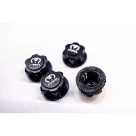 For Losi, For Traxxas, For Arrma Cobra Racing 17mm Hex Wheel Nut Set – Black Aluminum