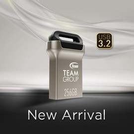 TEAMGROUP C162 128GB 5 Pack USB 3.2 Gen 1 USB 3.1/3.0 Mini Fits Metal Read 140MB/s Flash Thumb Drive External Data Storage Memory Stick Compatible with Computer/Laptop Black TC1623128GB21