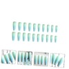 Mikinona 20pcs Matte Gradient Fake Nails Art Stickers Manicure Nail