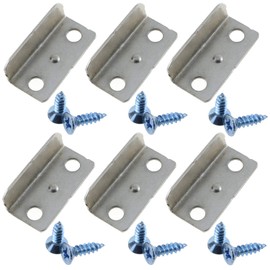 LUORNG 6-Piece Modern Silver Drawer Deadbolt Locks with 12 Screws for Home/Office Cabinet/Cupboard Drawers