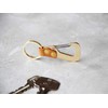 clife GRASP CF-101 Cliff Keyholder Key Ring Genuine Leather, Camel