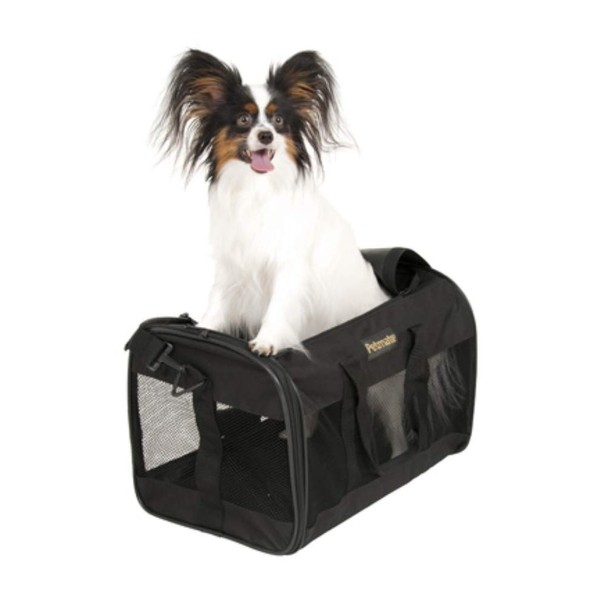 Petmate Soft-Sided Kennel Cab Pet Carrier, Black, For Dogs and Cats Up to 15 Pounds