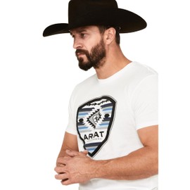 ARIAT Men's Graphic T-Shirt, Geo Logo/White, X-Large