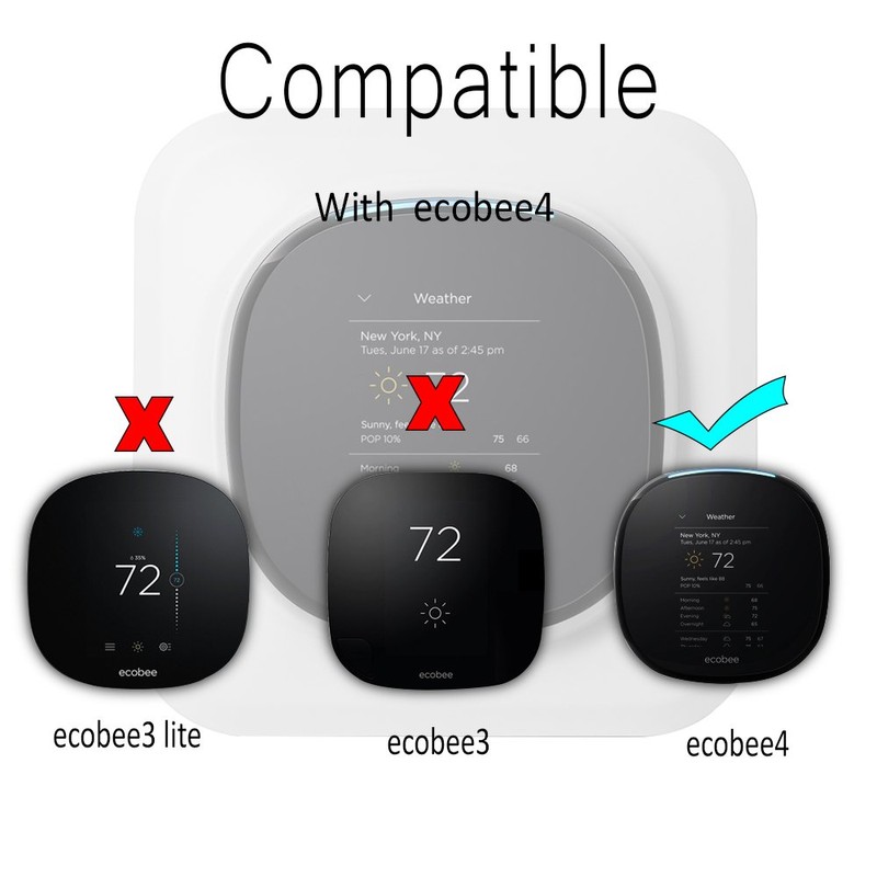 HOLACA Wall Plate Bracket for Ecobee 4 Smart Wi-Fi Thermostat