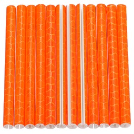 sourcing map 12pcs Bike Reflective Spoke Skins 0.2" Plastic Bicycle Spoke Reflectors Spoke Covers Trim Wrap Wheel 360°Visibility for Road Mountain Bike Motorcycles Decoration, Orange