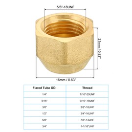PATIKIL Sockets 3/8 Inch Brass Seal Plug 3 Pack SAE Torch Pipe Fitting 45 Degree Hexagonal Pipe Fittings for Air Conditioner Cooling