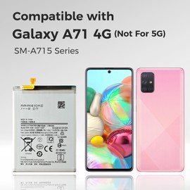 BATLABB New EB-BA715ABY Battery Compatible with Galaxy A71 4G (Not for 5G) SM-A715, with Instruction & DIY Toolkit