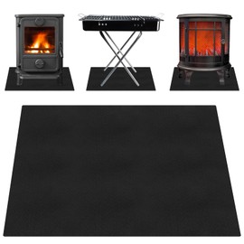 HIULLEN Fireproof Fireplace Mat, 50 x 50 cm, Spark Protection Plate for Fireplace, Fireproof Underlay, Fireplace Floor Plate, Fireproof Floor Protection Mat for Fireplaces, Fireproof Mat to Protect
