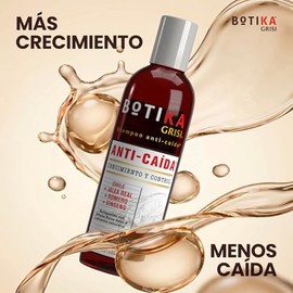 Botika Grisi - Shampoo Anti-Caída, Chile, Jalea Real, Sin Sulfatos, 480 ml | Romero hidrata y purifica, Ginseng retarda envejecimiento, Erbalia Force, libre de parabenos, uso diario, brillo y sedosidad