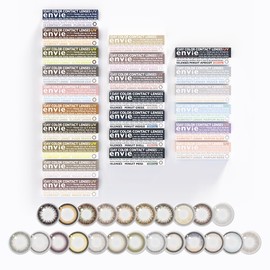 Color Contacts Envie envie 1day 【Shamore Hazel】10-piece set UV-cut Colored Contact Lenses One-day with prescription and without prescription 14.0mm (Shamore Hazel/0.00)