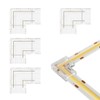 BTF-LIGHTING FCOB COB Transparent Gapless L-Shaped Connector Kit 4pc L-Shaped