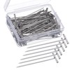 100 Pieces Stainless Steel T-Pins with Clear Box, 53mm/2 inch