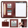 Conference Folder A4 Clipboard Folder Leather Multi-Function Document Organiser with