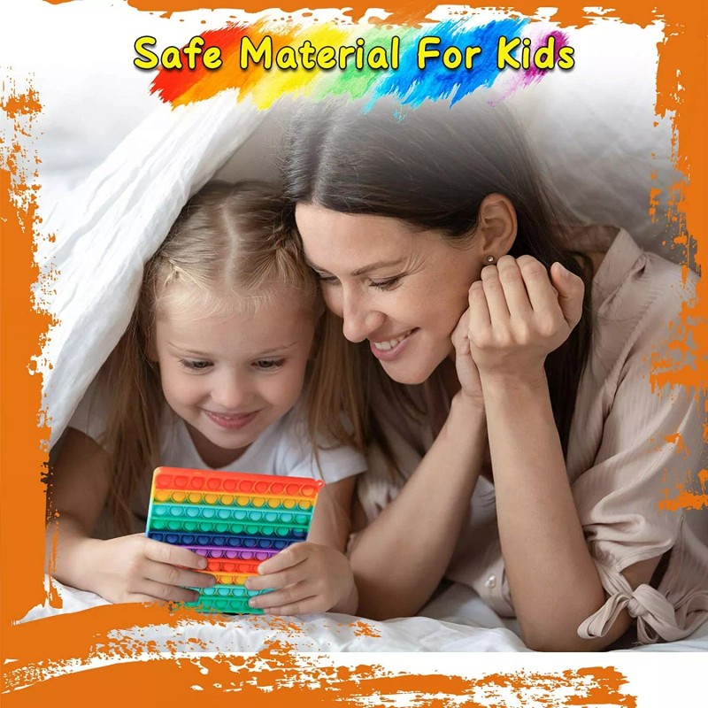 Unbranded Pop Push Fidget Toy Bubble Sensory Stress Relief Kids