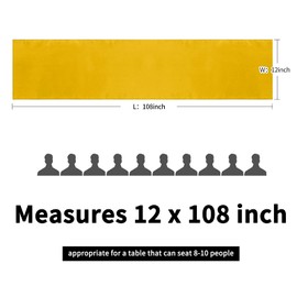 15 Pack Gold Satin Table Runners 12 x 108 Inch Long Table Runners for Rectangle Round Tables, Smooth Satin Table Runner for Wedding, Birthday Party Banquets Decoration