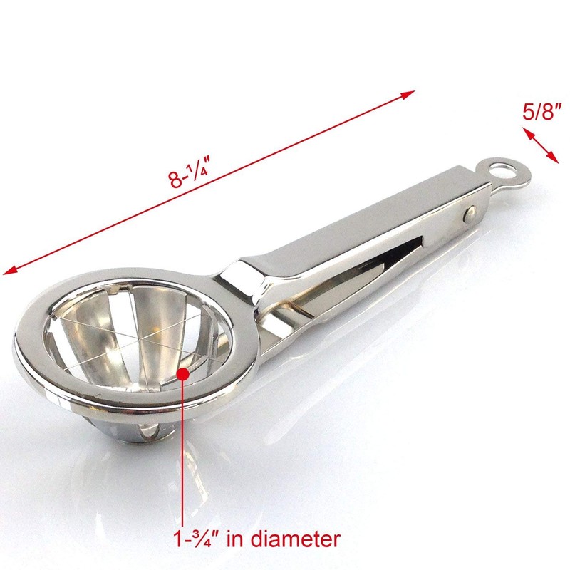 OFKPO Stainless steel egg slicer, egg divider divides eggs into