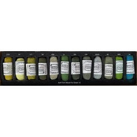 FineArtStore Diane Townsend Handmade Soft Pastel Sets -Mood for Green Set of 12 Pastels