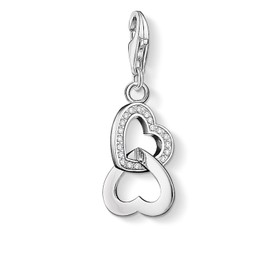 Thomas Sabo Damen Charm-Anhänger Herzen Zirkonia Charm Club 925 Sterling Silber 0863-051-14