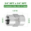 TAISHER 2PCS Forging of 304 Stainless Steel Pipe Fitting, Coupling,