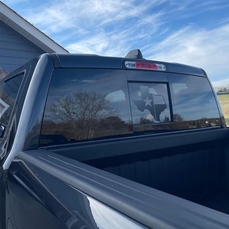 for Ford F150 2015-2023 Rear Middle Window Shape of Texas
