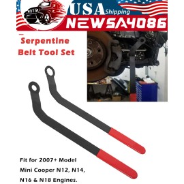 CTA Manufacturing Corporation 1016 Serpentine Belt Wrench Tool Set for Up Mini Cooper N12, N14,N16,N18 Engines