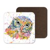 Coaster Owl British Wildlife Animals Coasters Watercolour Art Gift Work