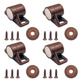 Hsthe Sea Magnetic Door Catch 4 Pieces Cabinet Door Magnets for Kitchen Cabinet Closer Sliding Door Lock Cabinet (Bronze)
